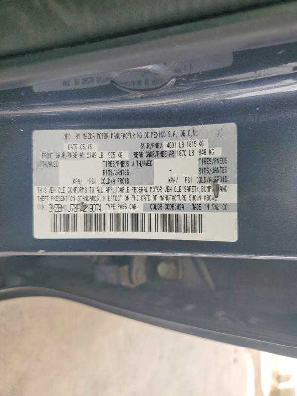 Aukcja sprzedaży 2015 Mazda 3, vin: 3MZBM1U78FM219074, numer aukcji: 48860606