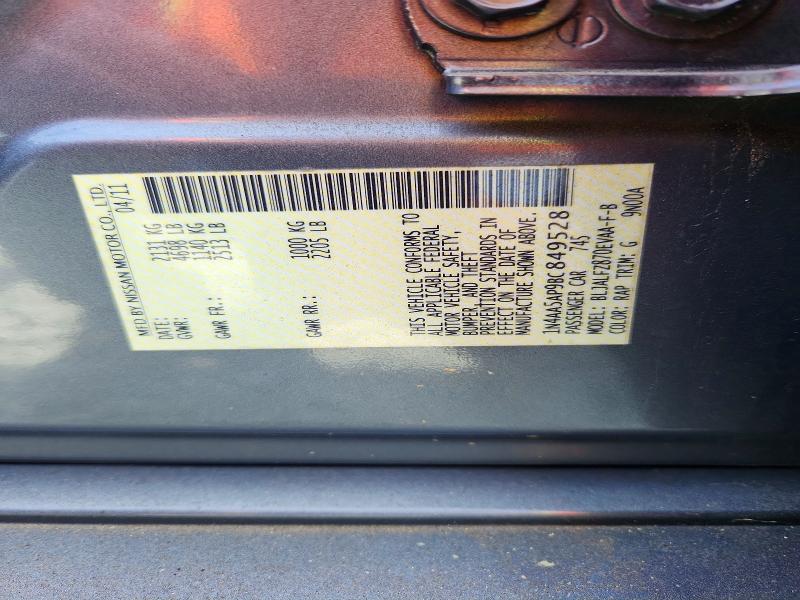 Aukcja sprzedaży 2011 Nissan Maxima, vin: 1N4AA5AP9BC849528, numer aukcji: 49375026