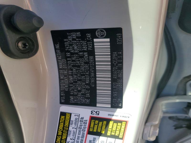 Aukcja sprzedaży 2023 Toyota Camry, vin: 4T1K61AK4PU132898, numer aukcji: 49294376