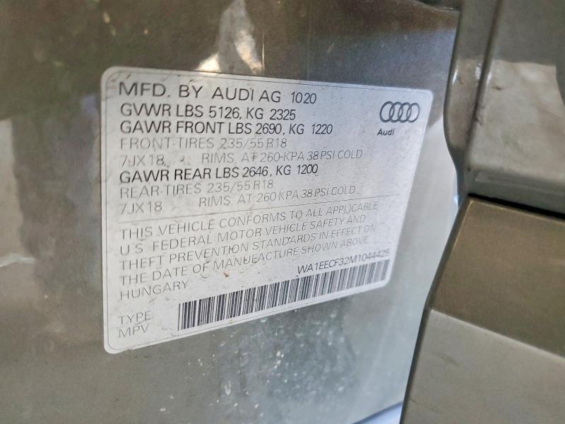 Продажа на аукционе авто 2021 Audi Q3, vin: WA1EECF32M1044425, номер лота: 49000136