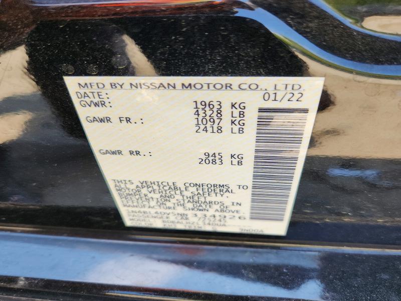 2022 Nissan Altima მანქანა იყიდება აუქციონზე, vin: 1N4BL4DV5NN334926, აუქციონის ნომერი: 50742816