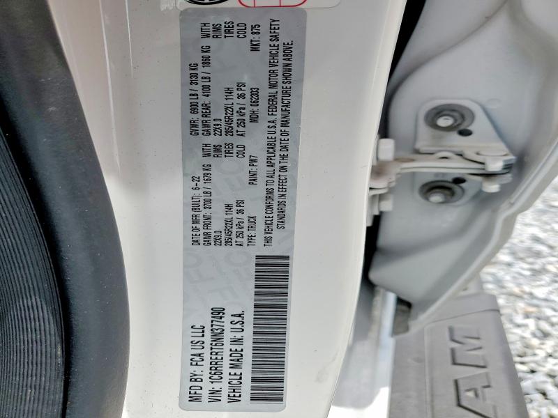 Продаж на аукціоні авто 2022 Ram 1500, vin: 1C6RRERT6NN377490, номер лоту: 51031116