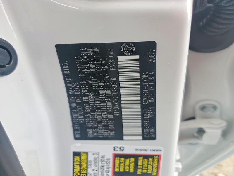 2026 Toyota Camry მანქანა იყიდება აუქციონზე, vin: 4T1DAACK2TU283916, აუქციონის ნომერი: 51465876