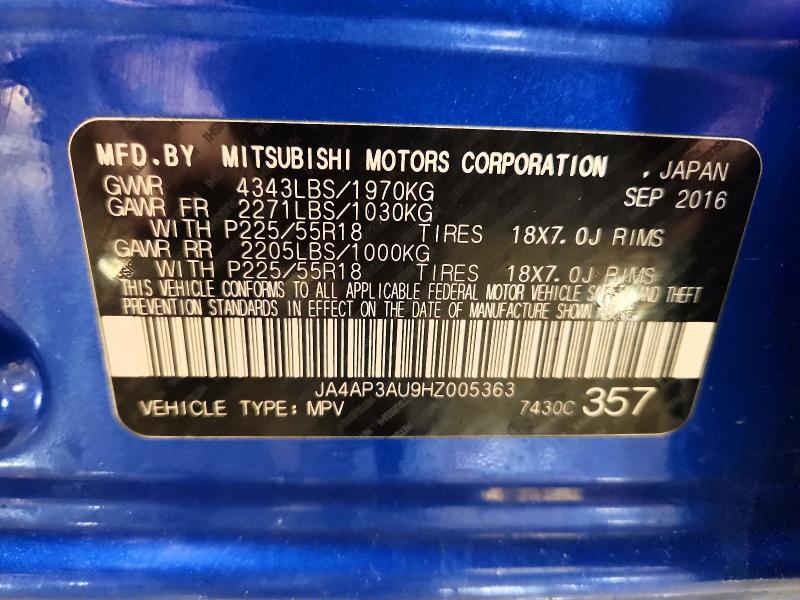 Продаж на аукціоні авто 2017 Mitsubishi Outlander Sport, vin: JA4AP3AU9HZ005363, номер лоту: 48043086