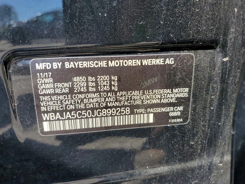 Продажа на аукционе авто 2018 Bmw 530, vin: WBAJA5C50JG899258, номер лота: 48277096