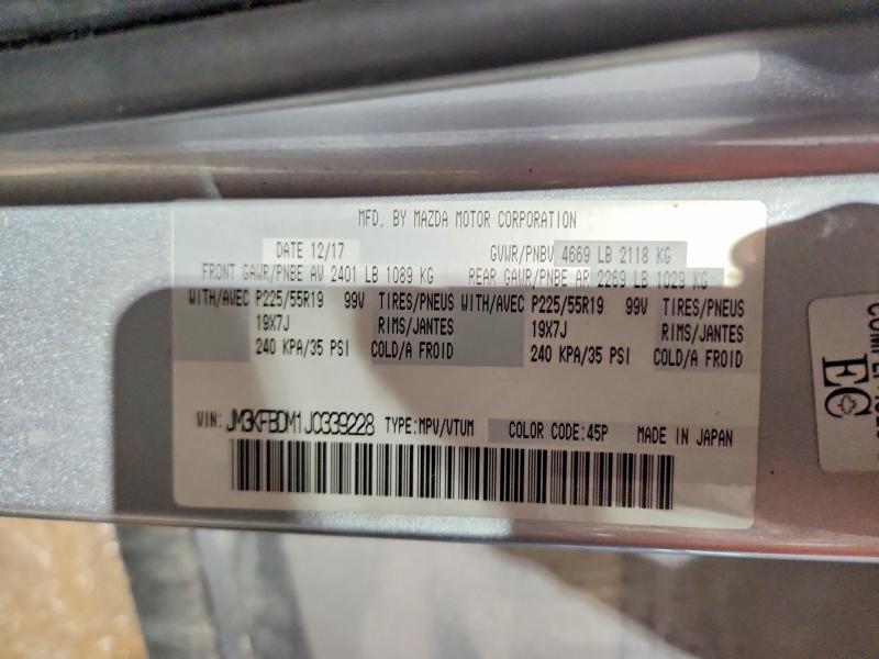 48512916 :رقم المزاد ، JM3KFBDM1J0339228 vin ، 2018 Mazda Cx-5 مزاد بيع