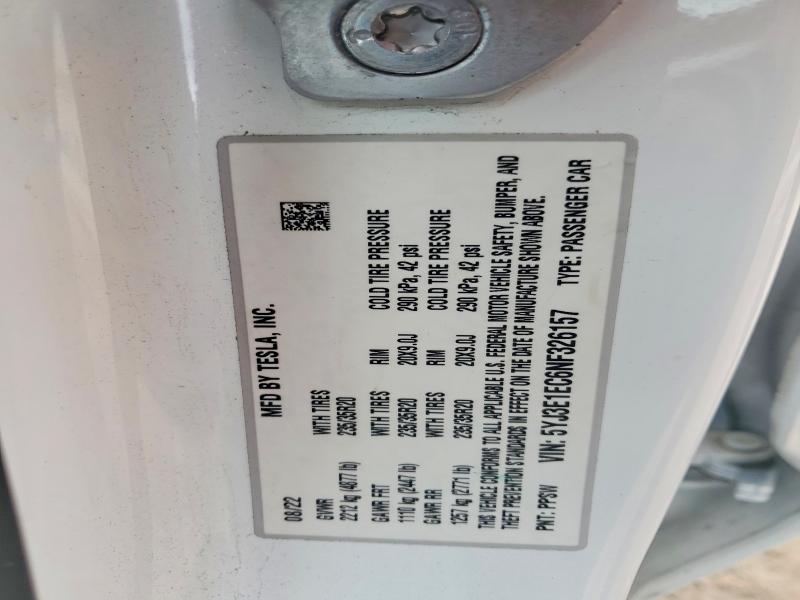 Aukcja sprzedaży 2022 Tesla Model 3, vin: 5YJ3E1EC6NF326157, numer aukcji: 47367016
