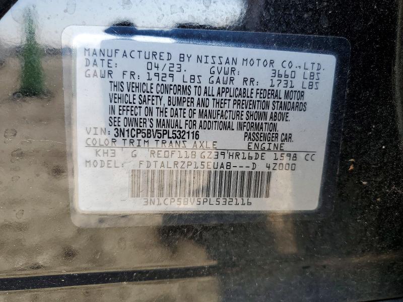 Продажа на аукционе авто 2023 Nissan Kicks, vin: 3N1CP5BV5PL532116, номер лота: 51085016
