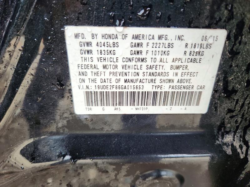Auction sale of the 2016 Acura Ilx, vin: 19UDE2F86GA015653, lot number: 51642586