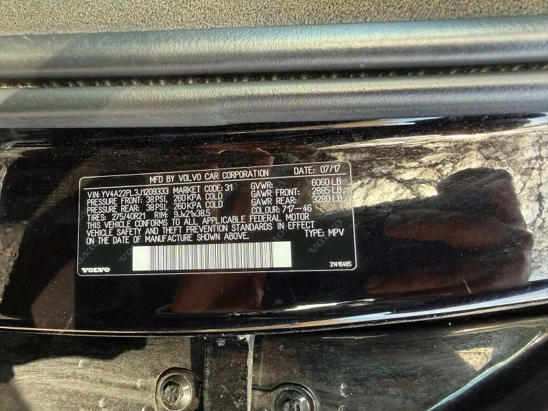 Aukcja sprzedaży 2018 Volvo Xc90, vin: YV4A22PL3J1209333, numer aukcji: 48673646