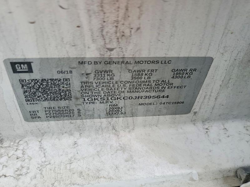 Продаж на аукціоні авто 2018 Gmc Yukon Xl, vin: 1GKS1GKC0JR395644, номер лоту: 49602466