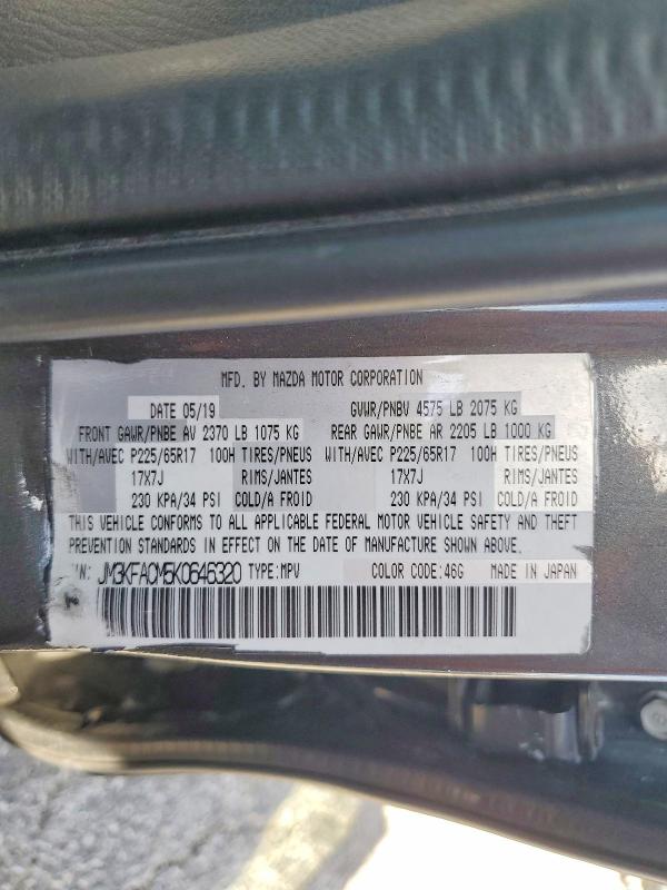 Aukcja sprzedaży 2019 Mazda Cx-5, vin: JM3KFACM5K0646320, numer aukcji: 50756946