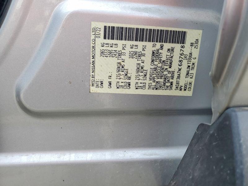 Продаж на аукціоні авто 2022 Nissan Rogue, vin: 5N1BT3BA7NC687678, номер лоту: 50176756