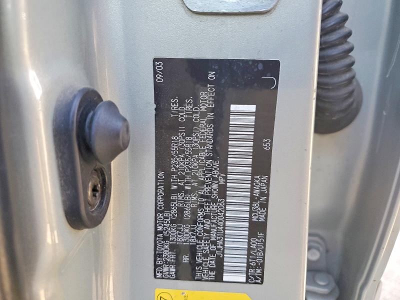 50723606 :رقم المزاد ، JTJHA31U440042063 vin ، 2004 Lexus Rx مزاد بيع