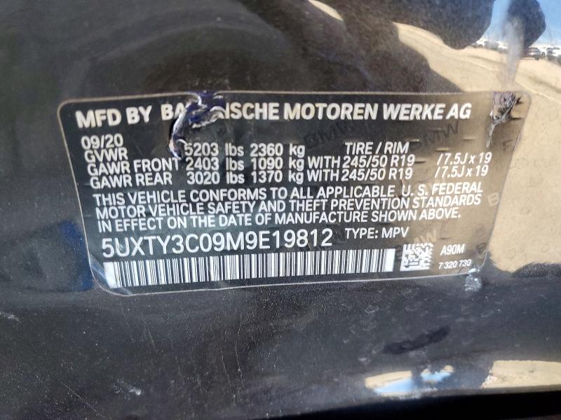 Продажа на аукционе авто 2021 Bmw X3, vin: 5UXTY3C09M9E19812, номер лота: 51064346