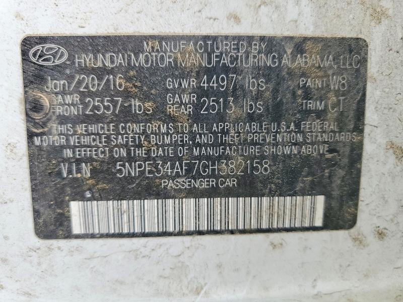Продаж на аукціоні авто 2016 Hyundai Sonata, vin: 5NPE34AF7GH382158, номер лоту: 49792676