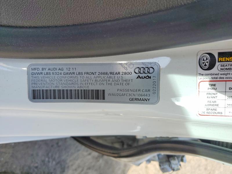 Продаж на аукціоні авто 2012 Audi A7, vin: WAU2GAFC3CN106443, номер лоту: 49098336