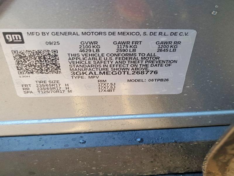 2026 Gmc Terrain მანქანა იყიდება აუქციონზე, vin: 3GKALMEG0TL268776, აუქციონის ნომერი: 51190306