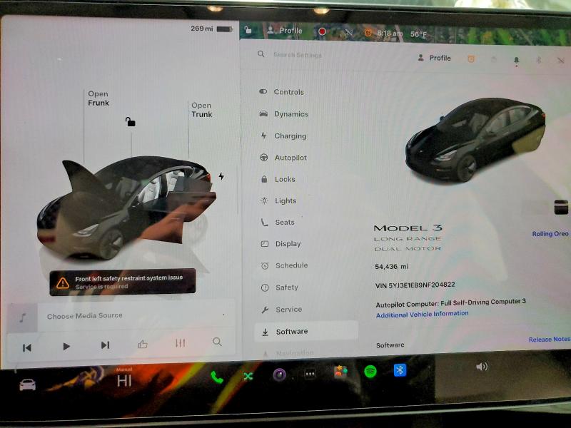 48486056 :رقم المزاد ، 5YJ3E1EB9NF204822 vin ، 2022 Tesla Model 3 مزاد بيع