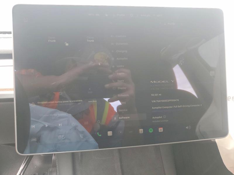Продаж на аукціоні авто 2023 Tesla Model Y, vin: 7SAYGDEE2PF816474, номер лоту: 50676176
