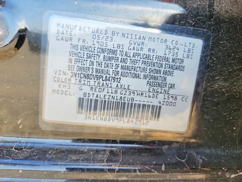 49613116 :رقم المزاد ، 3N1CN8DV9PL847912 vin ، 2023 Nissan Versa مزاد بيع