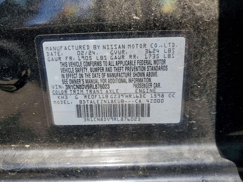 Продажа на аукционе авто 2024 Nissan Versa, vin: 3N1CN8DV9RL876023, номер лота: 50664986