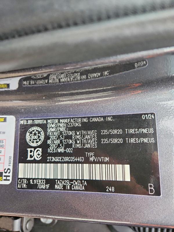 Продажа на аукционе авто 2024 Lexus Nx 350, vin: 2T2KGCEZ6RC054463, номер лота: 51701486