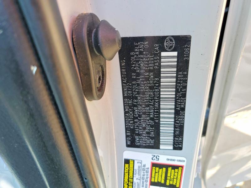48508336 :رقم المزاد ، 4T1T11AK4PU087478 vin ، 2023 Toyota Camry مزاد بيع