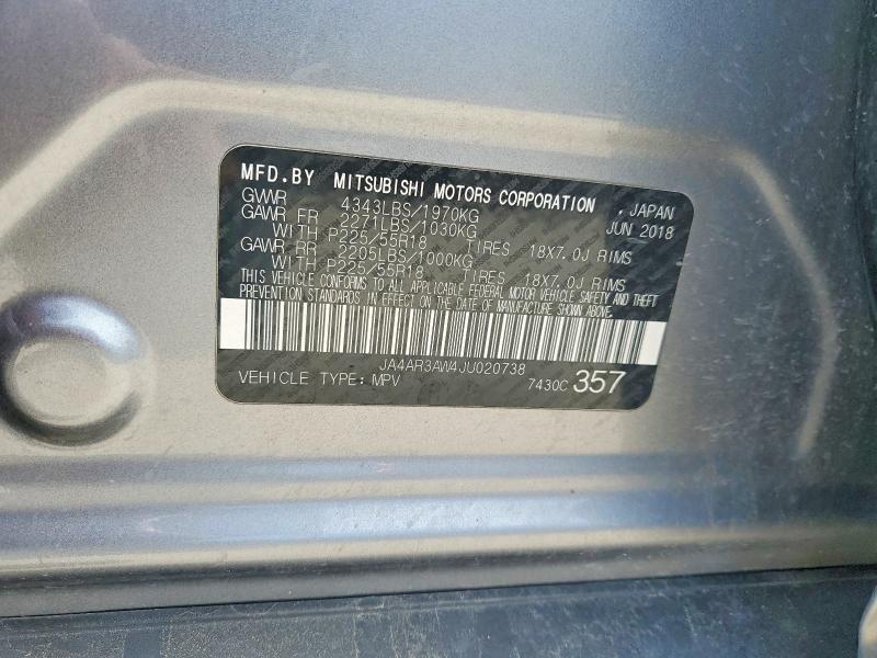 Продажа на аукционе авто 2018 Mitsubishi Outlander Sport, vin: JA4AR3AW4JU020738, номер лота: 50503916
