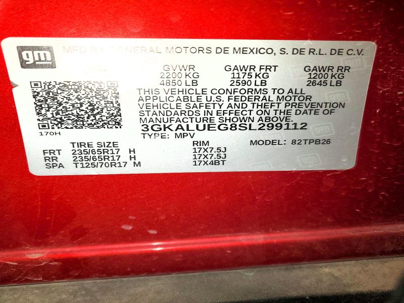 51532756 :رقم المزاد ، 3GKALUEG8SL299112 vin ، 2025 Gmc Terrain مزاد بيع