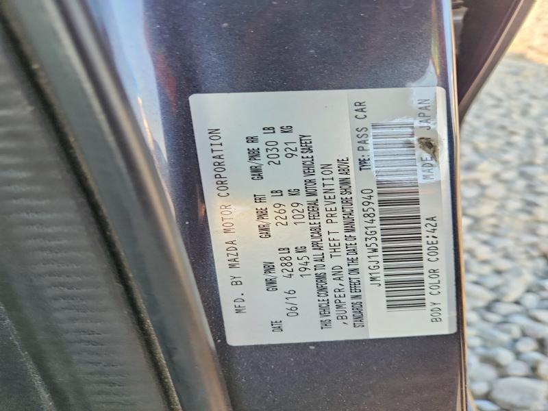 51132976 :رقم المزاد ، JM1GJ1W53G1485940 vin ، 2016 Mazda 6 مزاد بيع