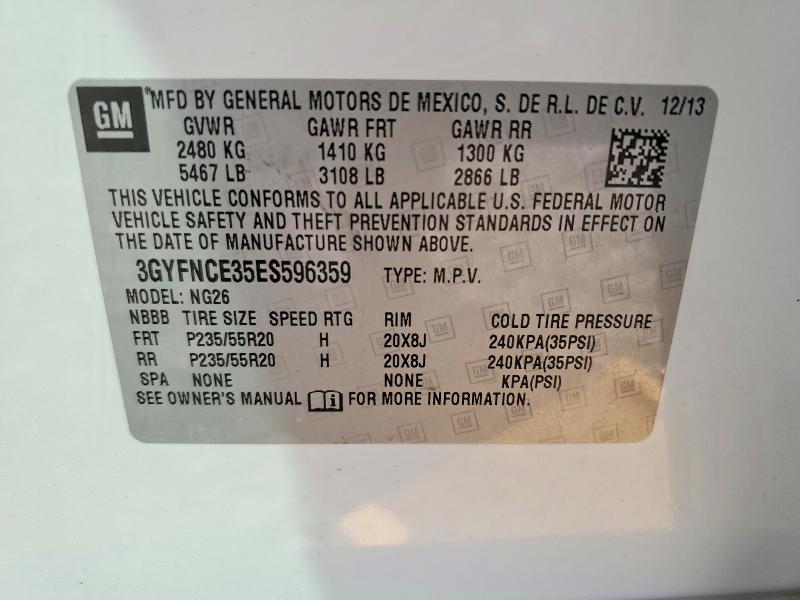 Продаж на аукціоні авто 2014 Cadillac Srx, vin: 3GYFNCE35ES596359, номер лоту: 51107526