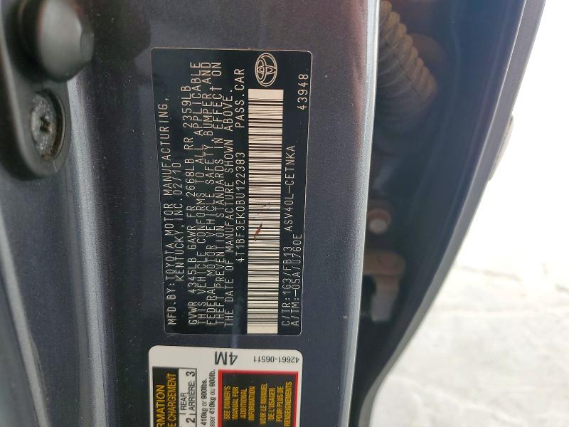 Продаж на аукціоні авто 2011 Toyt Camry, vin: 4T1BF3EK0BU122383, номер лоту: 48521536