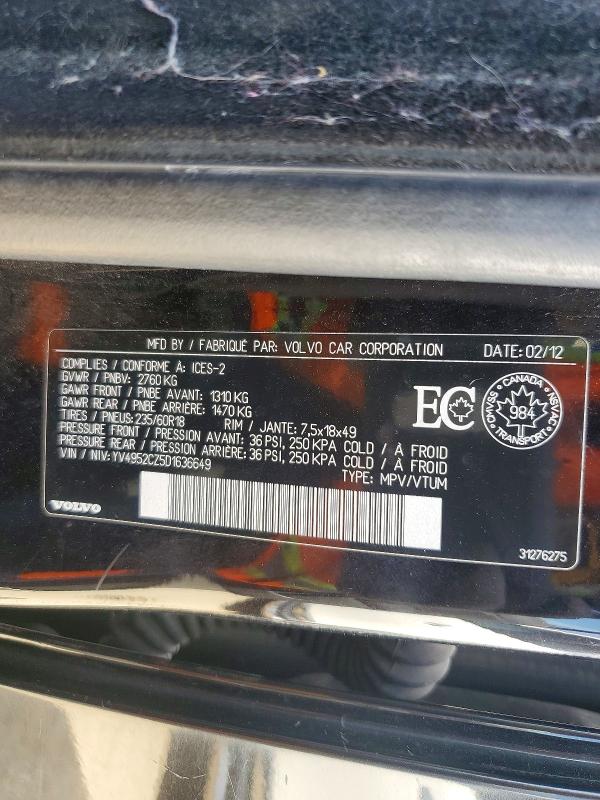 Продаж на аукціоні авто 2013 Volvo Xc90, vin: YV4952CZ5D1636649, номер лоту: 51833036