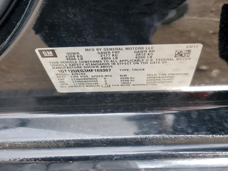 2017 Gmc Sierra მანქანა იყიდება აუქციონზე, vin: 1GT12UEG3HF169367, აუქციონის ნომერი: 50965626