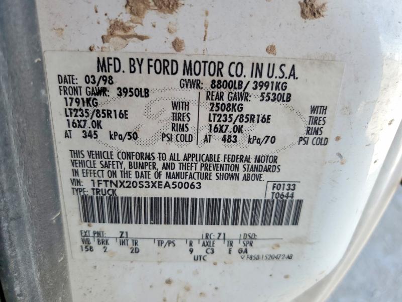 Aukcja sprzedaży 1999 Ford F250, vin: 1FTNX20S3XEA50063, numer aukcji: 50524366