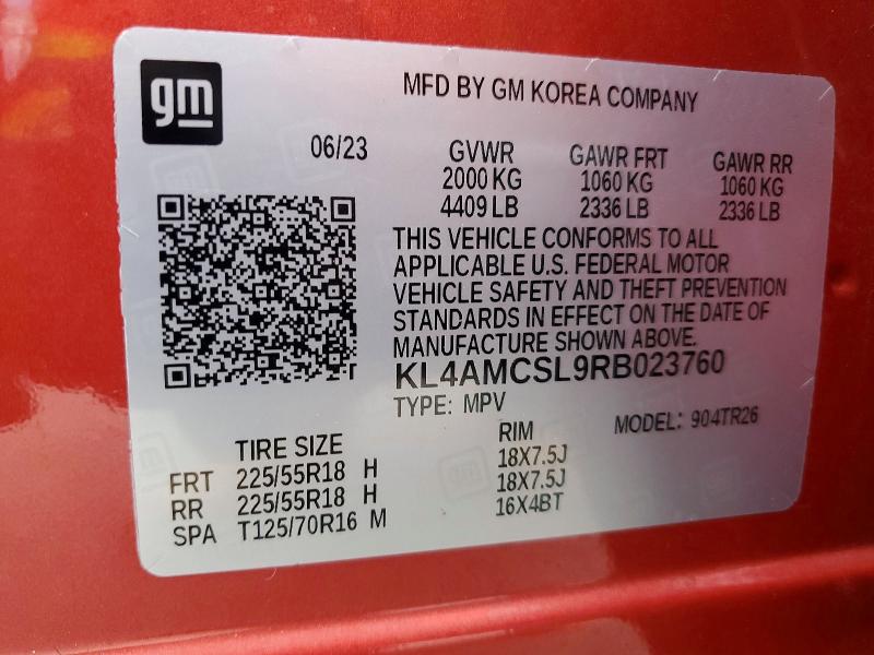 49324676 :رقم المزاد ، KL4AMCSL9RB023760 vin ، 2024 Buick Encore Gx مزاد بيع