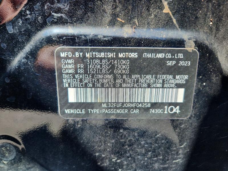 Продаж на аукціоні авто 2024 Mitsubishi Mirage, vin: ML32FUFJ0RHF04258, номер лоту: 48682746