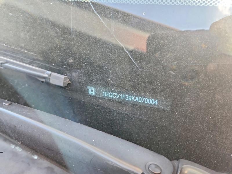 2019 Honda Accord მანქანა იყიდება აუქციონზე, vin: 1HGCV1F39KA070004, აუქციონის ნომერი: 51103086