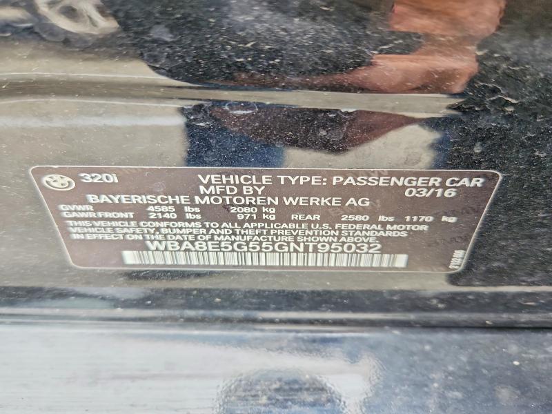 Продажа на аукционе авто 2016 Bmw 320, vin: WBA8E5G55GNT95032, номер лота: 50655726