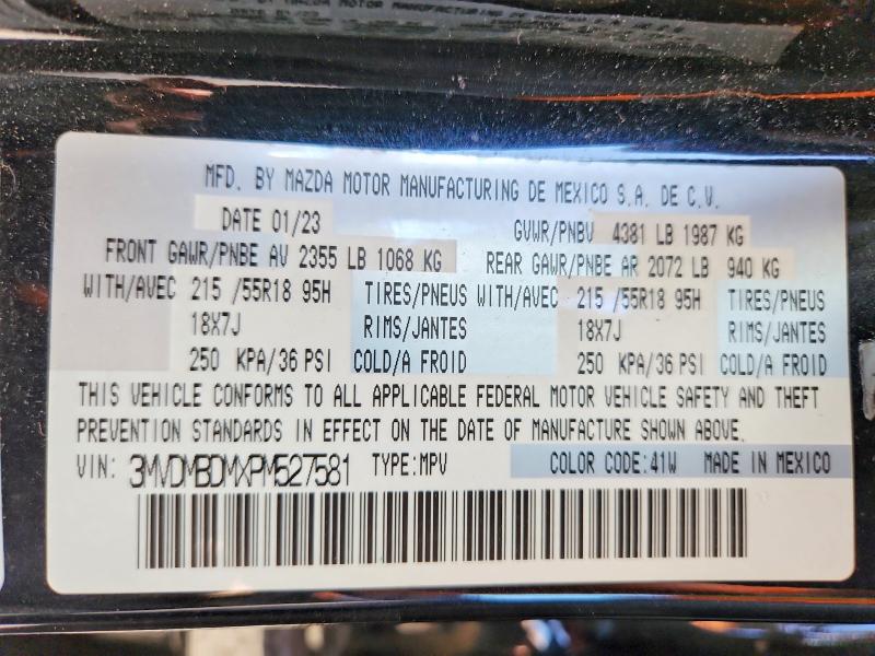 Продажа на аукционе авто 2023 Mazda Cx-30, vin: 3MVDMBDMXPM527581, номер лота: 50074956