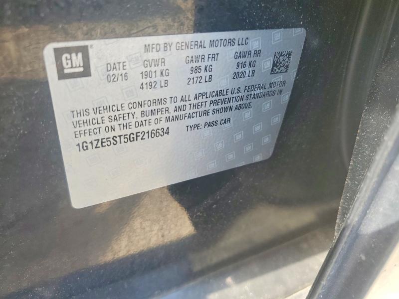 Aukcja sprzedaży 2016 Chevrolet Malibu, vin: 1G1ZE5ST5GF216634, numer aukcji: 51195776