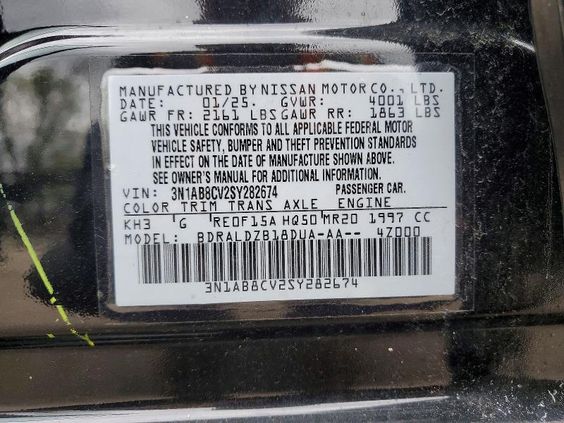 Aukcja sprzedaży 2025 Nissan Sentra, vin: 3N1AB8CV2SY282674, numer aukcji: 51357086