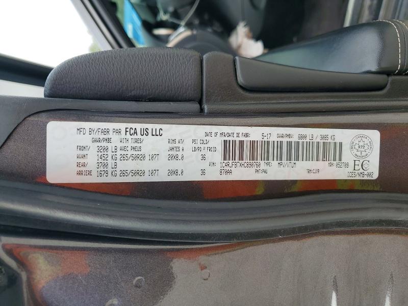 Продажа на аукционе авто 2017 Jeep Grand Cherokee, vin: 1C4RJFBTXHC890760, номер лота: 51873506