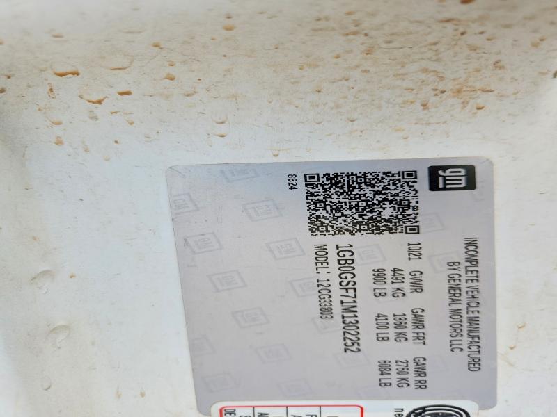 50752886 :رقم المزاد ، 1GB0GSF71M1302252 vin ، 2021 Chevrolet Express مزاد بيع