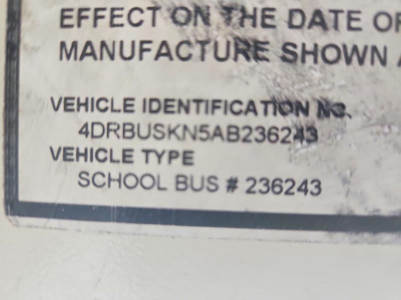 Продаж на аукціоні авто 2010 Ic Corporation Bus, vin: 4DRBUSKN5AB236243, номер лоту: 79732185