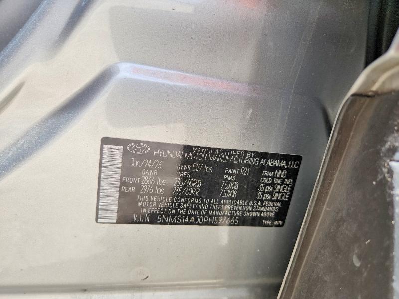 Aukcja sprzedaży 2023 Hyundai Santa Fe, vin: 5NMS14AJ0PH597665, numer aukcji: 48717256