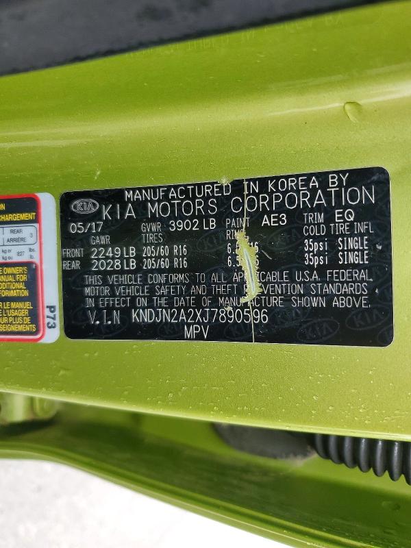 Aukcja sprzedaży 2018 Kia Soul, vin: KNDJN2A2XJ7890596, numer aukcji: 51811216