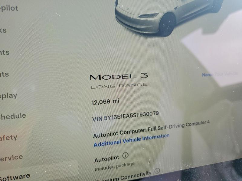 Aukcja sprzedaży 2025 Tesla Model 3, vin: 5YJ3E1EA5SF930079, numer aukcji: 50440336