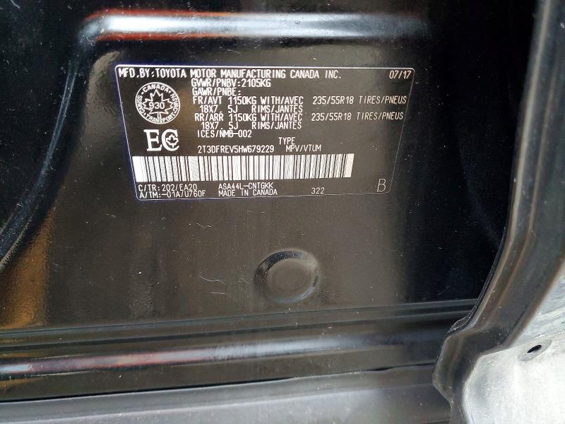 2017 Toyota Rav4 მანქანა იყიდება აუქციონზე, vin: 2T3DFREV5HW679229, აუქციონის ნომერი: 51135586